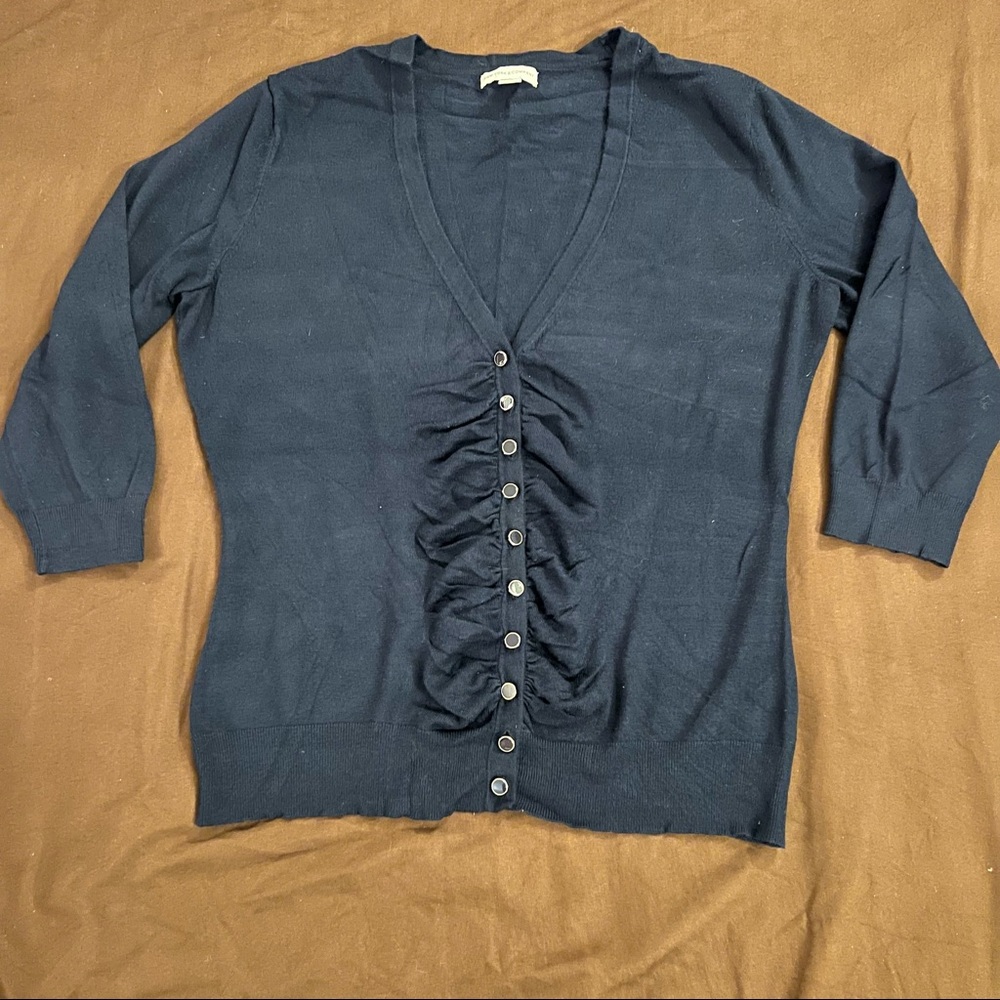 Navy Blue New York & Co Button Down Sweater
